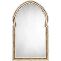 Bardot 40 X 24 Inch Natural And Bone Mirror, Large