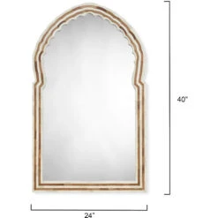 Bardot 40 X 24 Inch Natural And Bone Mirror, Large 7 Bardot 40 X 24 Inch Natural And Bone Mirror, Large -Outlet Jamie Aura Store 6bard mina 2