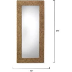 Harbor 80 X 35 Inch Natural Seagrass Floor Mirror -Outlet Jamie Aura Store 6harb mifl 2