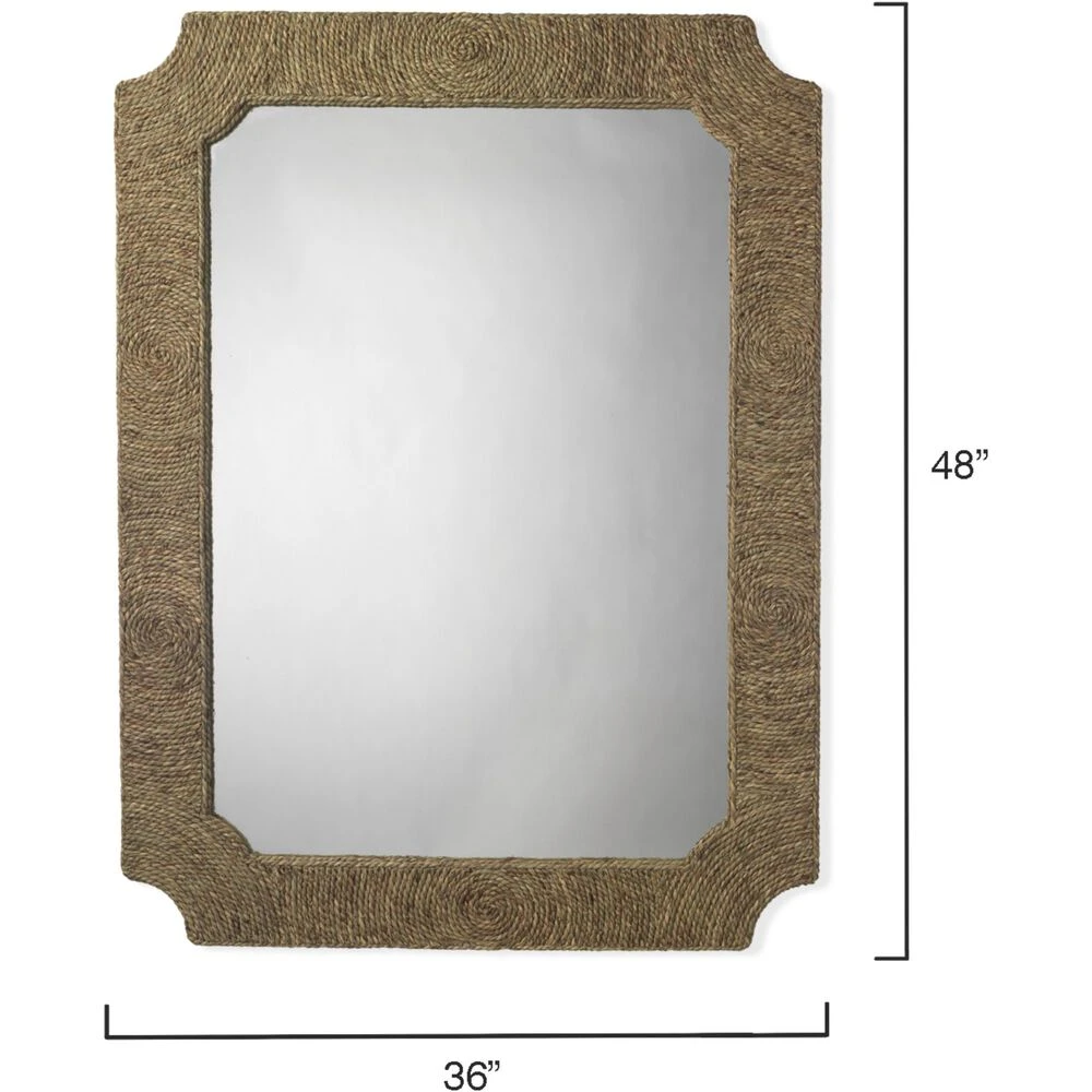 Marina 48 X 36 Inch Natural Seagrass Mirror 3 Marina 48 X 36 Inch Natural Seagrass Mirror - Image 3