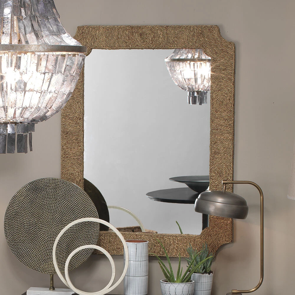 Marina 48 X 36 Inch Natural Seagrass Mirror 6 Marina 48 X 36 Inch Natural Seagrass Mirror - Image 6