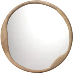 Organic 36 X 36 Inch Natural Wood Mirror