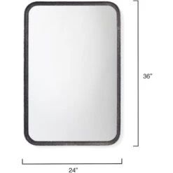 Principle 36 X 24 Inch Black Vanity Mirror -Outlet Jamie Aura Store 6prin mibk 2