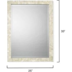 Naturally Elegant 33 X 25 Inch Mother Of Pearl Mirror -Outlet Jamie Aura Store 6rect lgmop 2