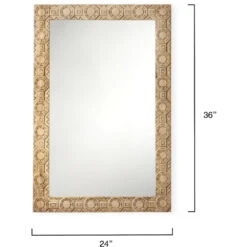 Relief 36 X 24 Inch Natural Mirror -Outlet Jamie Aura Store 6reli rectna 2