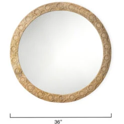 Relief 36 X 36 Inch Natural Mirror -Outlet Jamie Aura Store 6reli rndna 2