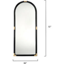 Saltwater 72 X 30 Inch Black Floor Mirror -Outlet Jamie Aura Store 6salt fmbk 2