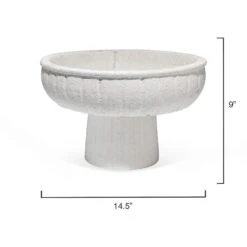 Aegean Pedestal 14.5 X 9 Inch Bowl -Outlet Jamie Aura Store 7aege lgwh 2