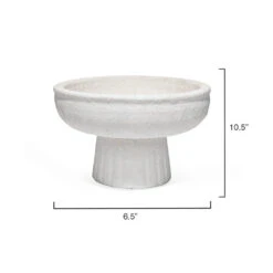 Aegean Pedestal 10.5 X 6.5 Inch Bowl 8 Aegean Pedestal 10.5 X 6.5 Inch Bowl -Outlet Jamie Aura Store 7aege smwh 2
