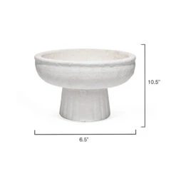 Aegean Pedestal 10.5 X 6.5 Inch Bowl 10 Aegean Pedestal 10.5 X 6.5 Inch Bowl -Outlet Jamie Aura Store 7aege smwh 5
