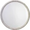 Audrey Beaded 30 X 30 Inch White Wood Mirror