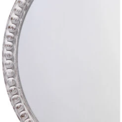 Audrey Beaded 30 X 30 Inch White Wood Mirror 7 Audrey Beaded 30 X 30 Inch White Wood Mirror -Outlet Jamie Aura Store 7audr miwh 3