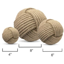 Jute Jute Balls, Set Of 3 -Outlet Jamie Aura Store 7ball jute 2