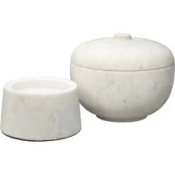 Bennett 7.25 X 6 Inch Storage Bowl With Lid, Large -Outlet Jamie Aura Store 7benn lgwh 8