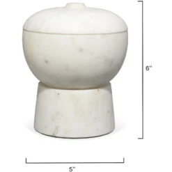 Bennett 6 X 5 Inch Storage Bowl With Lid, Medium 11 Bennett 6 X 5 Inch Storage Bowl With Lid, Medium -Outlet Jamie Aura Store 7benn mdwh 2