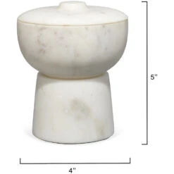 Bennett 5 X 4 Inch Storage Bowl With Lid, Small -Outlet Jamie Aura Store 7benn smwh 2