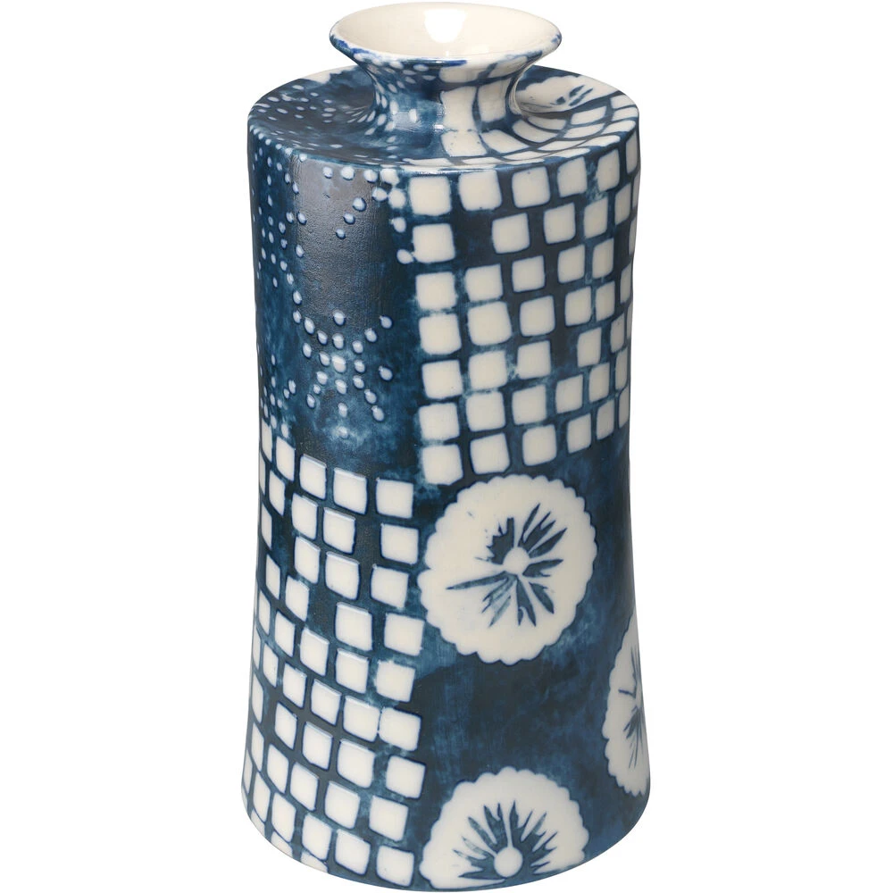 Block Print 12 X 4.75 Inch Vases, Set Of 4 13 Block Print 12 X 4.75 Inch Vases, Set Of 4 - Image 13