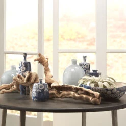 Block Print 12 X 4.75 Inch Vases, Set Of 4 22 Block Print 12 X 4.75 Inch Vases, Set Of 4 -Outlet Jamie Aura Store 7bloc vabl 8