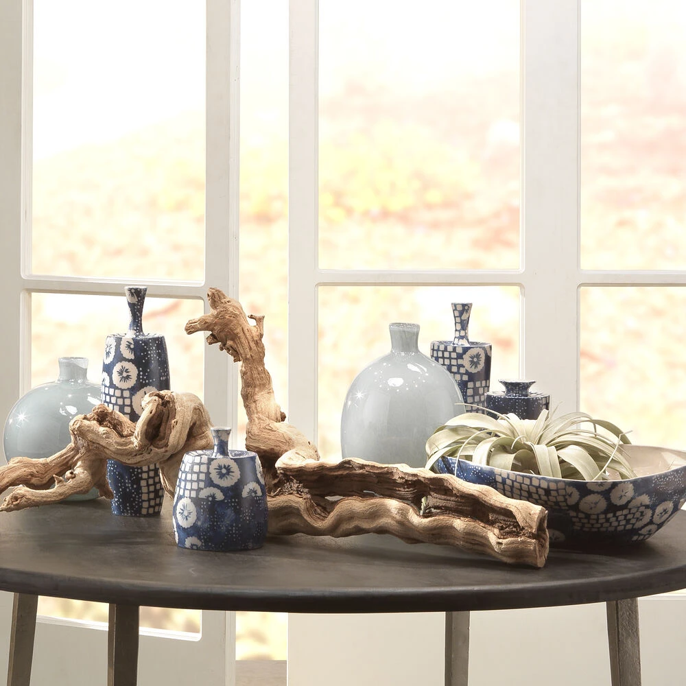 Block Print 12 X 4.75 Inch Vases, Set Of 4 9 Block Print 12 X 4.75 Inch Vases, Set Of 4 - Image 9