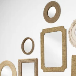 Braided Round 20 X 20 Inch Jute Mirror 9 Braided Round 20 X 20 Inch Jute Mirror -Outlet Jamie Aura Store 7brai lgju 17