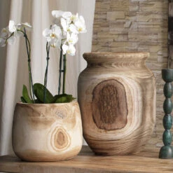 Brea 13.5 X 12 Inch Wooden Vase -Outlet Jamie Aura Store 7brea vawd 11