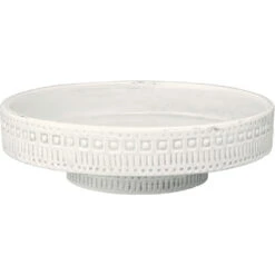 Coco 13 X 13 Inch White Ceramic Pedestal