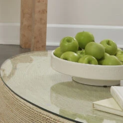 Coco 13 X 13 Inch White Ceramic Pedestal -Outlet Jamie Aura Store 7coco pewh 8