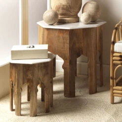 Constantine 12 X 7 Inch Cream Resin W/ Horn Accent Large Rectangle Box -Outlet Jamie Aura Store 7cons bxcr 4