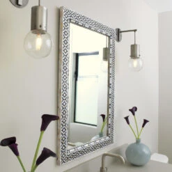 Evelyn 36 X 24 Inch Mother Of Pearl Mirror -Outlet Jamie Aura Store 7evel mimop 3