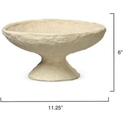 Garden Cream Pedestal Bowl -Outlet Jamie Aura Store 7gard pecr 2