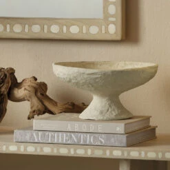 Garden Cream Pedestal Bowl -Outlet Jamie Aura Store 7gard pecr 4