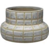 Grid Ceramic 14 X 9 Inch Vase