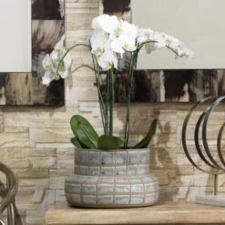 Grid Ceramic 14 X 9 Inch Vase -Outlet Jamie Aura Store 7grid vagr 8