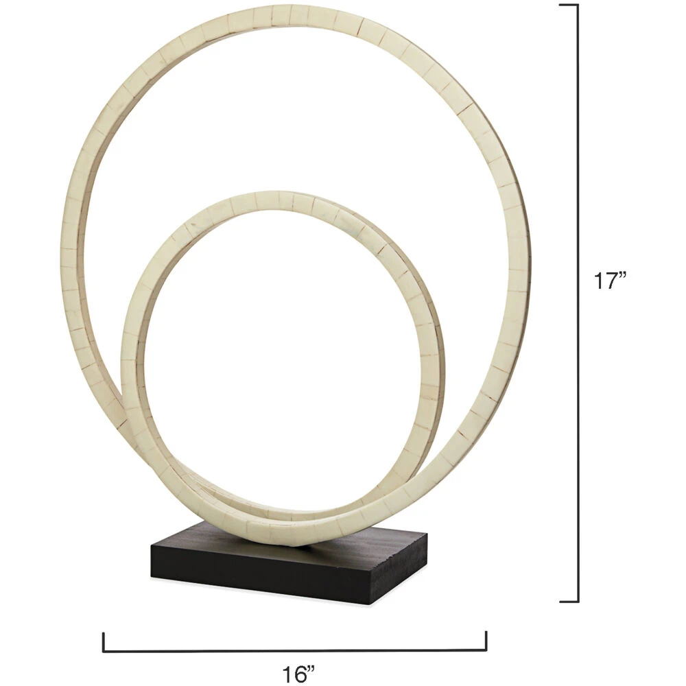 Helix Double Ring 17 X 16 Inch Sculpture 3 Helix Double Ring 17 X 16 Inch Sculpture - Image 3