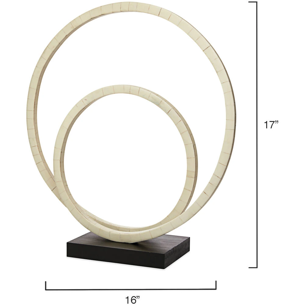 Helix Double Ring 17 X 16 Inch Sculpture 4 Helix Double Ring 17 X 16 Inch Sculpture - Image 4