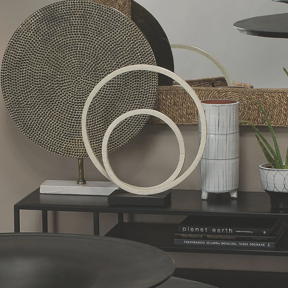 Helix Double Ring 17 X 16 Inch Sculpture 5 Helix Double Ring 17 X 16 Inch Sculpture - Image 5