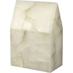 Tall House Alabaster Decorative Object