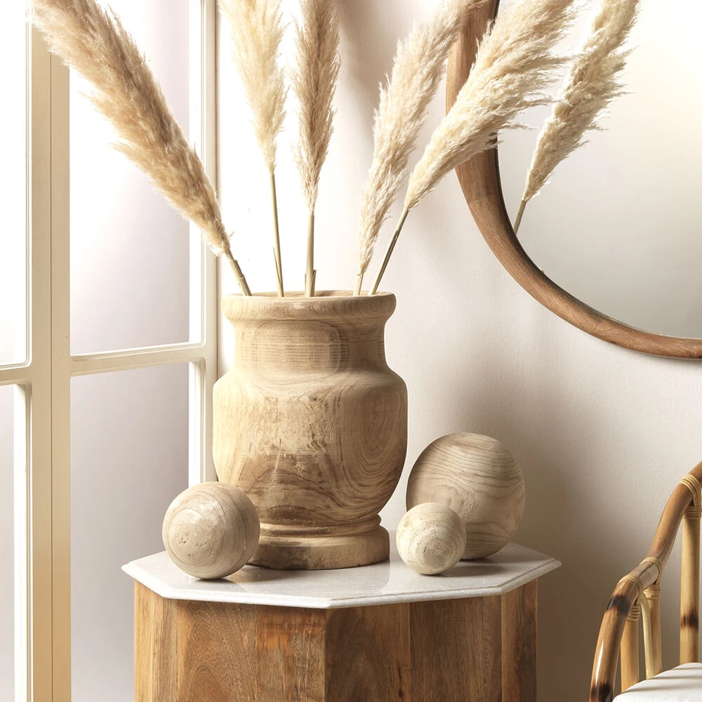 Laguna 17.75 X 13.5 Inch Wooden Vase 3 Laguna 17.75 X 13.5 Inch Wooden Vase - Image 3