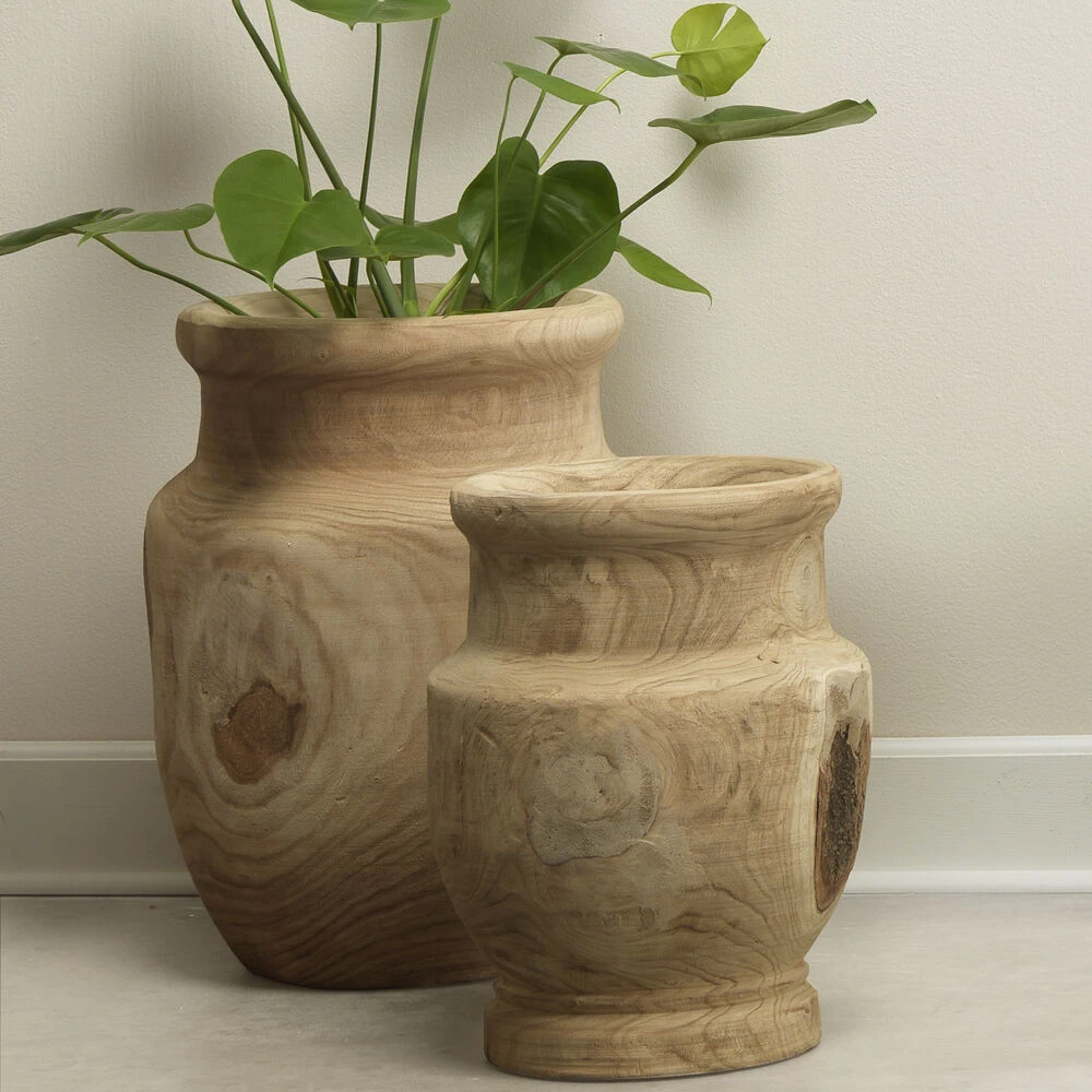 Laguna 17.75 X 13.5 Inch Wooden Vase 6 Laguna 17.75 X 13.5 Inch Wooden Vase - Image 6