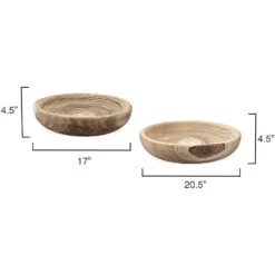 Laurel 17 X 4.5 Inch Wooden Bowl -Outlet Jamie Aura Store 7laur smwd 2
