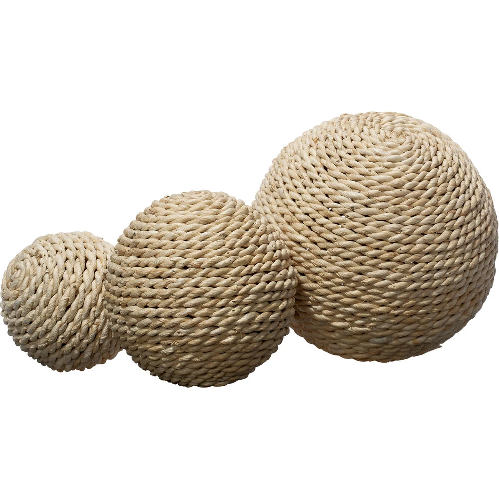 Malibu Natural Decorative Balls, Set Of 3 1 Malibu Natural Decorative Balls, Set Of 3