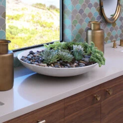 Marble 24 X 4.75 Inch Bowl 12 Marble 24 X 4.75 Inch Bowl -Outlet Jamie Aura Store 7marb xlwh 5