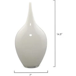 Nymph Decorative 19 X 8 Inch Vases In White Glass, Set Of 3 14 Nymph Decorative 19 X 8 Inch Vases In White Glass, Set Of 3 -Outlet Jamie Aura Store 7nymp vawh 4