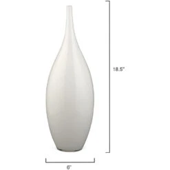 Nymph Decorative 19 X 8 Inch Vases In White Glass, Set Of 3 15 Nymph Decorative 19 X 8 Inch Vases In White Glass, Set Of 3 -Outlet Jamie Aura Store 7nymp vawh 5