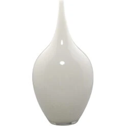 Nymph Decorative 19 X 8 Inch Vases In White Glass, Set Of 3 18 Nymph Decorative 19 X 8 Inch Vases In White Glass, Set Of 3 -Outlet Jamie Aura Store 7nymp vawh 8