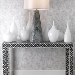 Nymph Decorative 19 X 8 Inch Vases In White Glass, Set Of 3 19 Nymph Decorative 19 X 8 Inch Vases In White Glass, Set Of 3 -Outlet Jamie Aura Store 7nymp vawh 9