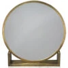 Odyssey 25 X 24 Inch Antique Brass And Marble Standing Mirror
