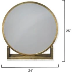 Odyssey 25 X 24 Inch Antique Brass And Marble Standing Mirror 6 Odyssey 25 X 24 Inch Antique Brass And Marble Standing Mirror -Outlet Jamie Aura Store 7odys miab 2
