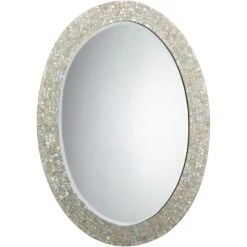 Oval 44 X 32 Inch Mother Of Pearl Mirror