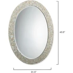 Oval 44 X 32 Inch Mother Of Pearl Mirror -Outlet Jamie Aura Store 7oval lgmop 2